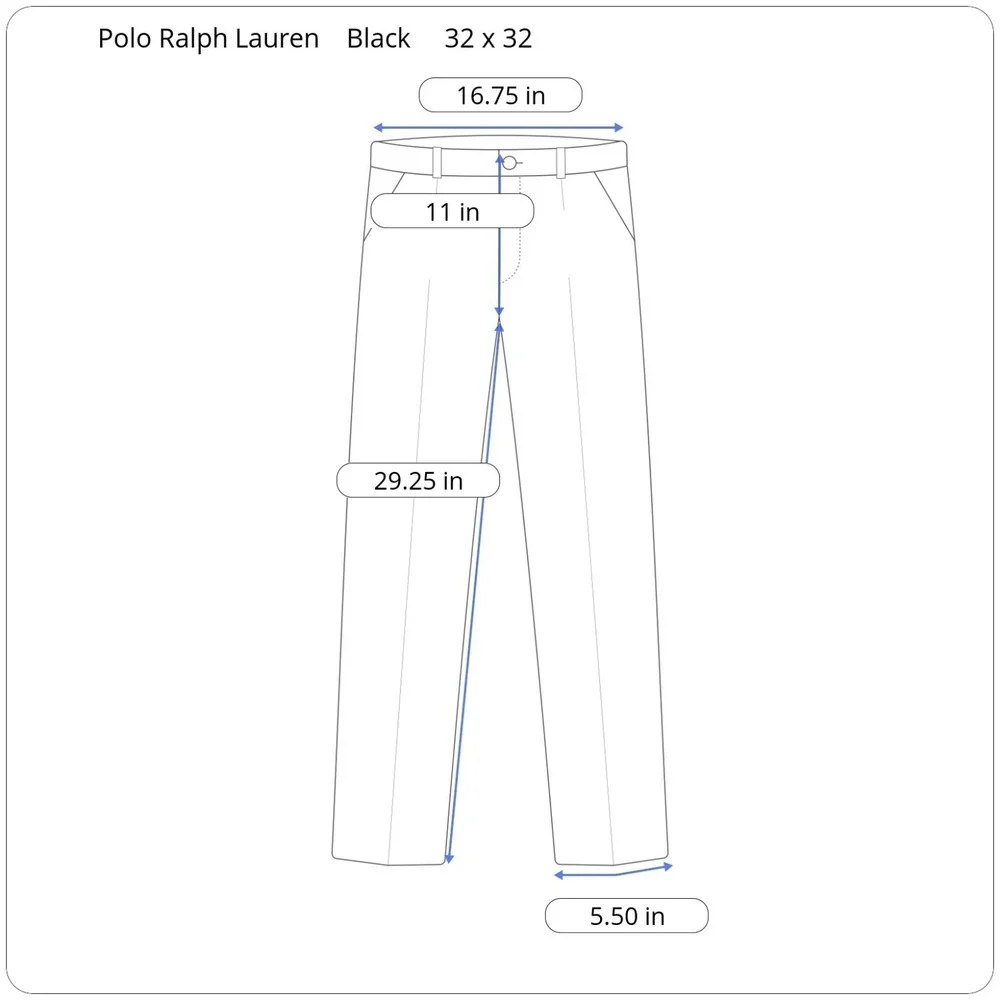 Prototype Polo Ralph Lauren Cargo Jogger Swift Stretch Pants Men's 32 x 32 Black